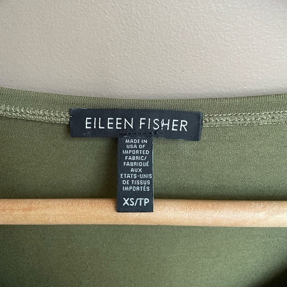 Eileen Fisher Viscose Jersey V Neck Dress in Green Size XS - Picture 4 of 6